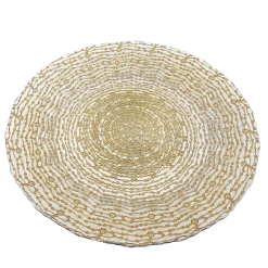 Webbed - Glass Charger Plate in Gold (Item # 0291)