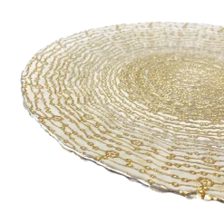 Webbed - Glass Charger Plate in Gold (Item # 0291)
