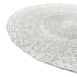 Webbed - Glass Charger Plate in Silver (Item # 0291)