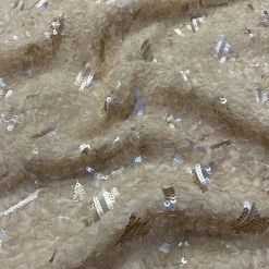 Zenya Sequins Table Linen in Champagne
