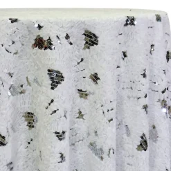 Zenya Sequins Table Linen in White