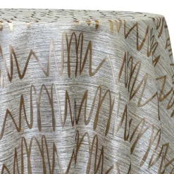 Zion Jacquard Table Linen in Gold